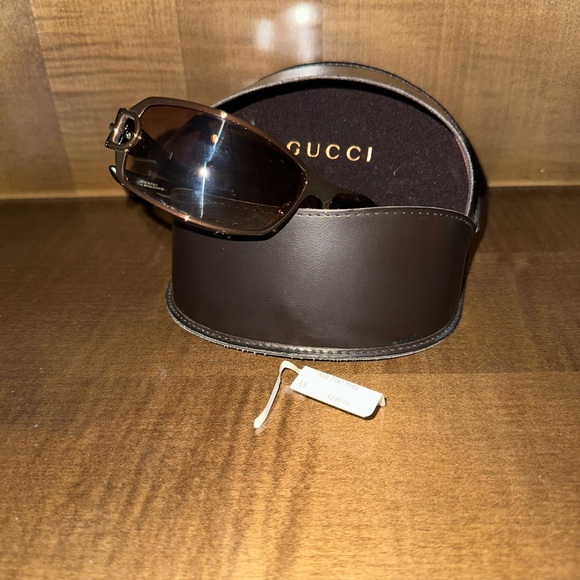 “DONATED” Gucci, Sunglasses Men’s “The Matrix” Style, Amber and Copper, LKNW - Picture 6 of 10